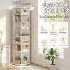 image:imageVINGLI Pink Rotating Shoe Rack Tower 7 Tier 360Shoe Storage for Girls Room 73 Tall Vertical Carousel Organizer for Kids Shoes Toys amp Dolls Cute Nursery Corner Shelves No Tool AssemblyWhite