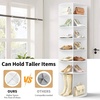 image:imageVINGLI Pink Rotating Shoe Rack Tower 7 Tier 360Shoe Storage for Girls Room 73 Tall Vertical Carousel Organizer for Kids Shoes Toys amp Dolls Cute Nursery Corner Shelves No Tool AssemblyWhite