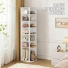 image:imageVINGLI Pink Rotating Shoe Rack Tower 7 Tier 360Shoe Storage for Girls Room 73 Tall Vertical Carousel Organizer for Kids Shoes Toys amp Dolls Cute Nursery Corner Shelves No Tool AssemblyWhite