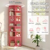 image:imageVINGLI Pink Rotating Shoe Rack Tower 7 Tier 360Shoe Storage for Girls Room 73 Tall Vertical Carousel Organizer for Kids Shoes Toys amp Dolls Cute Nursery Corner Shelves No Tool AssemblyPink