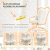 image:imageVINGLI Playful Rabbit Ear Swivel Green Vanity Desk Chair with wheelsampBow PillowCute Comfy Small Armless Adjustable Rolling Stool for BedroomHome Officefor KidsTeensGirlsWomenAdultsTeddy FleeceMarshmallow White