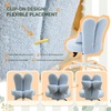 image:imageVINGLI Playful Rabbit Ear Swivel Green Vanity Desk Chair with wheelsampBow PillowCute Comfy Small Armless Adjustable Rolling Stool for BedroomHome Officefor KidsTeensGirlsWomenAdultsTeddy FleeceBaby Blue
