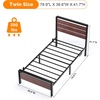 image:imageVINGLI Queen Platform Bed Frame with Wood Headboard amp Footboard 12Inch UnderBed Storage Space LED 2 AC 2 USB 1 TypeC Charging Port Sturdy Metal NoiseFree Design Modern Apartment BedroomBlackMahogany Brown