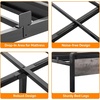 image:imageVINGLI Queen Platform Bed Frame with Wood Headboard amp Footboard 12Inch UnderBed Storage Space LED 2 AC 2 USB 1 TypeC Charging Port Sturdy Metal NoiseFree Design Modern Apartment BedroomBlackWash Gray