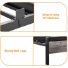 image:imageVINGLI Queen Platform Bed Frame with Wood Headboard amp Footboard 12Inch UnderBed Storage Space LED 2 AC 2 USB 1 TypeC Charging Port Sturdy Metal NoiseFree Design Modern Apartment BedroomBlackWash Gray