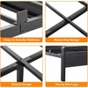 image:imageVINGLI Queen Platform Bed Frame with Wood Headboard amp Footboard 12Inch UnderBed Storage Space LED 2 AC 2 USB 1 TypeC Charging Port Sturdy Metal NoiseFree Design Modern Apartment BedroomBlackClassic Black