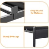 image:imageVINGLI Queen Platform Bed Frame with Wood Headboard amp Footboard 12Inch UnderBed Storage Space LED 2 AC 2 USB 1 TypeC Charging Port Sturdy Metal NoiseFree Design Modern Apartment BedroomBlackBlack