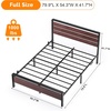 image:imageVINGLI Queen Platform Bed Frame with Wood Headboard amp Footboard 12Inch UnderBed Storage Space LED 2 AC 2 USB 1 TypeC Charging Port Sturdy Metal NoiseFree Design Modern Apartment BedroomBlackMahogany Brown