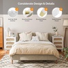 image:imageVINGLI Rattan Nightstand with Charging Station 27 Tall White Nightstand with 3 Drawers for Bedroom Boho Mid Century Modern Bed Side TableEnd Table White 2 Pack
