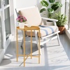 image:imageVINGLI Round Metal Side Table with Removable Tray Outdoor Patio Coffee Table Waterproof End Table for Small Spaces Outdoor Patio Living Room Bedroom Balcony XBrace amp NonSlip Pads 1 GoldGold