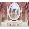 image:imageVINGLI Vanity Desk with Lighted Mirror and 5 Drawers Makeup Vanity Set with Stool and 10 Lights Dressing Table for Bedroom Dressing Room WhiteWhite  4Drawers With Carved Pattern