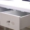 image:imageVINGLI Vanity Desk with Lighted Mirror and 5 Drawers Makeup Vanity Set with Stool and 10 Lights Dressing Table for Bedroom Dressing Room WhiteWhite  5Drawers With LED Bulb