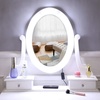 image:imageVINGLI Vanity Desk with Lighted Mirror and 5 Drawers Makeup Vanity Set with Stool and 10 Lights Dressing Table for Bedroom Dressing Room WhiteWhite  5Drawers With LED Bulb