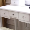 image:imageVINGLI Vanity Desk with Lighted Mirror and 5 Drawers Makeup Vanity Set with Stool and 10 Lights Dressing Table for Bedroom Dressing Room WhiteWhite  5Drawers With LED Bulb