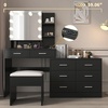 image:imageVINGLI Vanity Desk with Mirror and Lights Large Makeup Cabinet with 4 Drawers amp 3 Cabinets amp 10 LED Lights in 3 Lighting Modes amp Charging Station Dressing Table for Dressing Room Bedroom White8Drawers  Cabinet  Stool