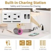 image:imageVINGLI Vanity Desk with Mirror and Lights Large Makeup Cabinet with 4 Drawers amp 3 Cabinets amp 10 LED Lights in 3 Lighting Modes amp Charging Station Dressing Table for Dressing Room Bedroom White4Drawers  RGB LED Cabinets