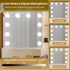 image:imageVINGLI Vanity Desk with Mirror and Lights Large Makeup Cabinet with 4 Drawers amp 3 Cabinets amp 10 LED Lights in 3 Lighting Modes amp Charging Station Dressing Table for Dressing Room Bedroom White4Drawers  RGB LED Cabinets