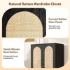 image:imageVINGLI Wardrobe Closet with 2 Doors and 2 Drawers 72 H Wardrobe Cabinet Closet Freestanding Clothing Storage Cabinet Wooden White Bedroom Armoire Combination for Hanging ClothesBlack