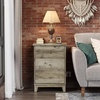 image:imageVINGLI White Nightstand with Charging Station High Gloss Led Night Stand with Drawers End Table Bedside Table Smart Nightstand Modern Small Night Stand for Bedroom 1563 W1161 D2362 HGrey