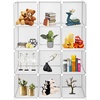 image:imageVINGLI Cube Storage 12 Cubes Organizer Shelves Plastic Book Shelf DIY Modular Storage Cube Organizer wHammer for Bedroom Living Room Office  Translucent White58x 14x 70