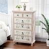 image:imageVINGLI Dresser Wood Chest of Drawers for Bedroom Tall Dresser 6 Drawer Chest Boho Wooden Dressers with Drawers and Solid Wood Legs Rustic Washed White