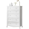 image:imageVINGLI Fluted Dresser for Bedroom 6 Drawer Dresser wRounded Edges Mid Century Modern Dressers Natural Wood Color 468 W156 D31 HWhite
