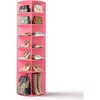 image:imageVINGLI Pink Rotating Shoe Rack Tower 7 Tier 360Shoe Storage for Girls Room 73 Tall Vertical Carousel Organizer for Kids Shoes Toys amp Dolls Cute Nursery Corner Shelves No Tool AssemblyPink