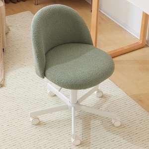 image:imageVINGLI Candy Chair Armless Cute Desk ChairComfy Small Office Chair with WheelsVanity Chair with Lumbar SupportTeddy Adjustable Rolling Swivel Computer Task Chair for Home OfficeBedroomMuted GreyMint Green