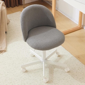 image:imageVINGLI Candy Chair Armless Cute Desk ChairComfy Small Office Chair with WheelsVanity Chair with Lumbar SupportTeddy Adjustable Rolling Swivel Computer Task Chair for Home OfficeBedroomMuted GreyMuted Grey