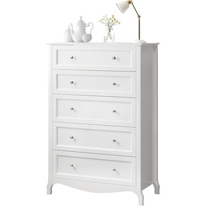 image:imageVINGLI Fluted Dresser for Bedroom 6 Drawer Dresser wRounded Edges Mid Century Modern Dressers Natural Wood Color 468 W156 D31 HWhite